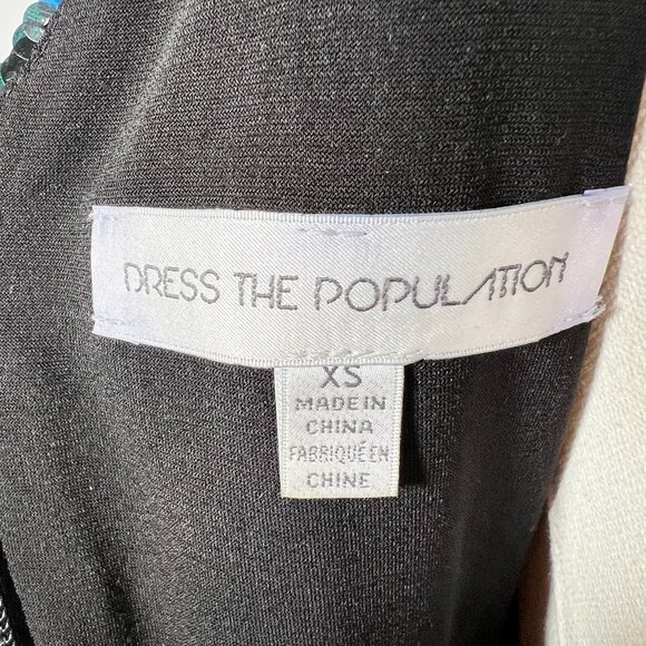 Dress The Population Sequin V-Neck Dress - Size XS - Picture 3 of 7